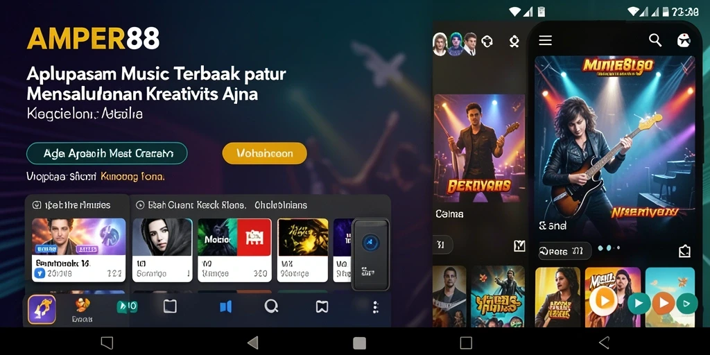 Tangkapan layar AMPER88 menampilkan tampilan antarmuka yang cerah dan interaktif.
