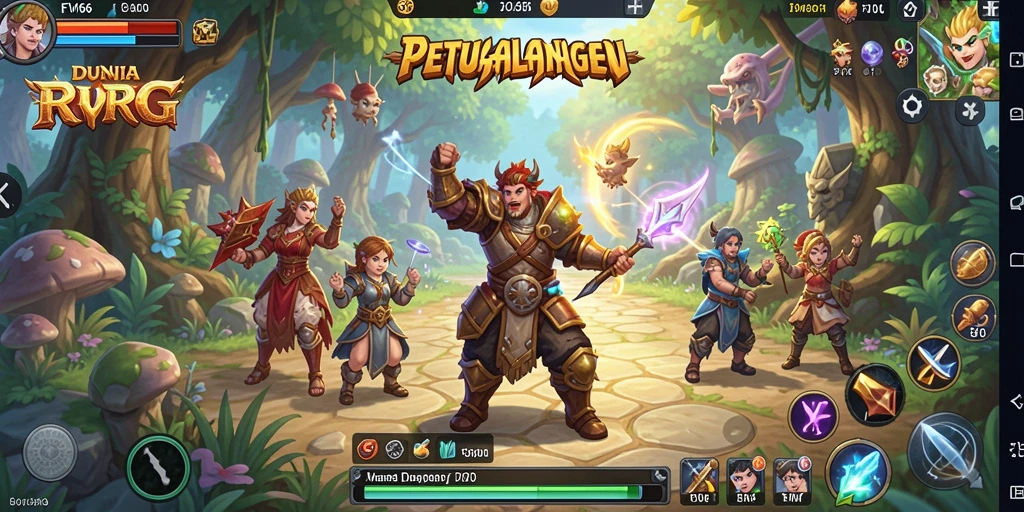 Screenshot utama FW66 menampilkan aksi pertempuran RPG yang seru.