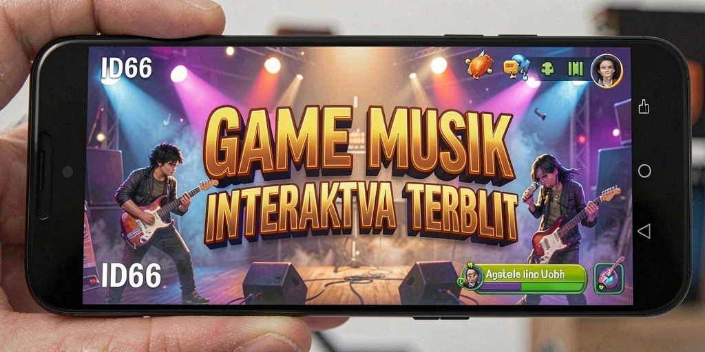 Tampilan menarik dari gameplay ID66 saat bermain musik interaktif.