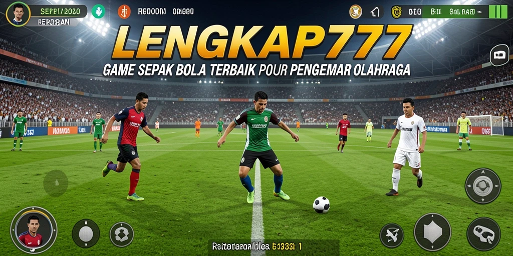 Tangkapan layar LENGKAP777 menunjukkan aksi seru di lapangan sepak bola.