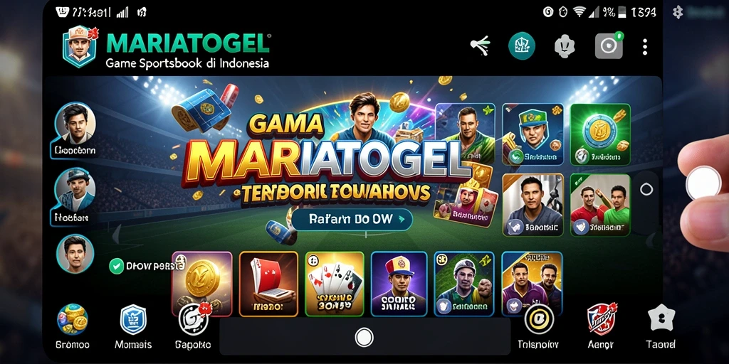 Screenshot MARIATOGEL menunjukkan taruhan olahraga yang menarik dan interaktif.