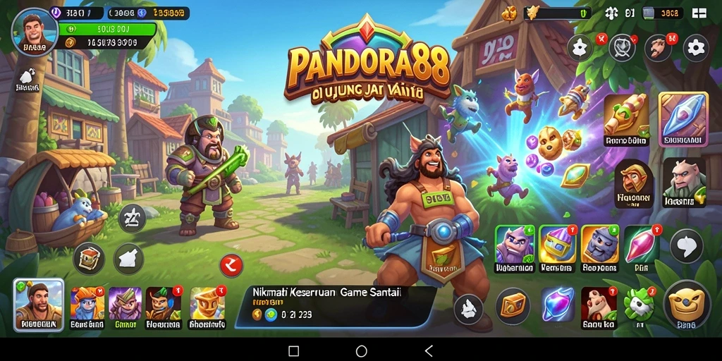 Screenshot gameplay <strong>PANDORA88</strong> menampilkan keseruan yang penuh warna dan tantangan.