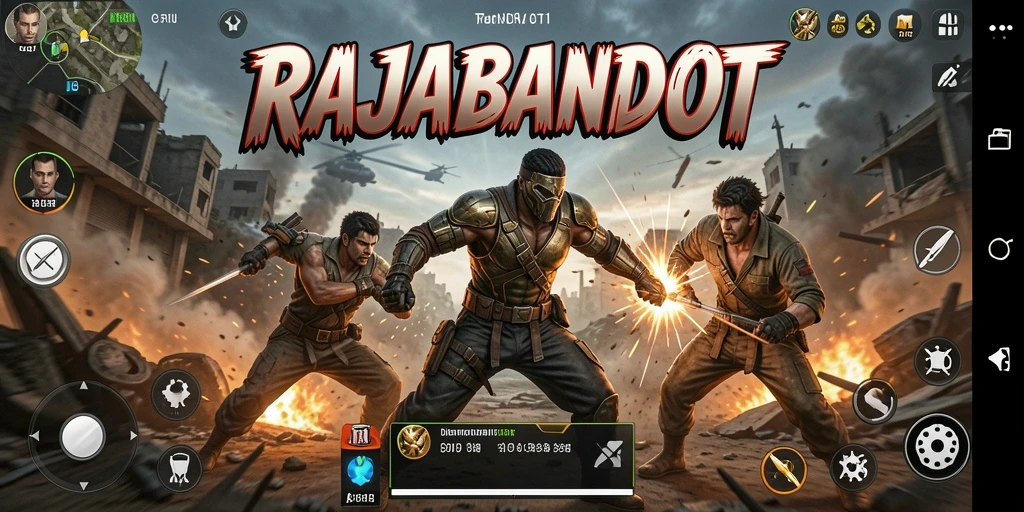Tangkapan layar RAJABANDOT menampilkan aksi pertarungan yang mendebarkan.